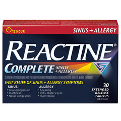 Reactine Allerg/Sinus Tb 30