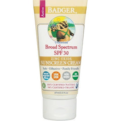 Badger Sunscreen Unscented Cr 87mL