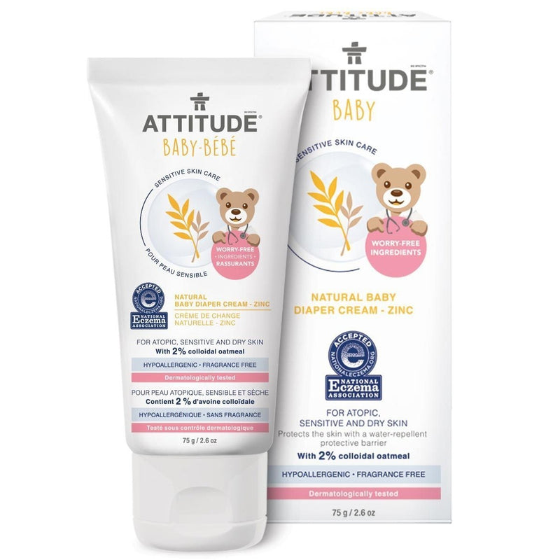 Attitude Baby Diaper Cr Natural Zinc Baby 75mL