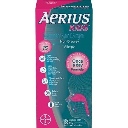 Aerius Syrup Children Bblgum 100mL