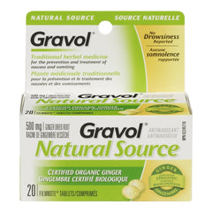 Gravol Natural Source Ginger Tb 20mg 20