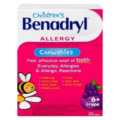 Benadryl Child Grape Chew Tb 20