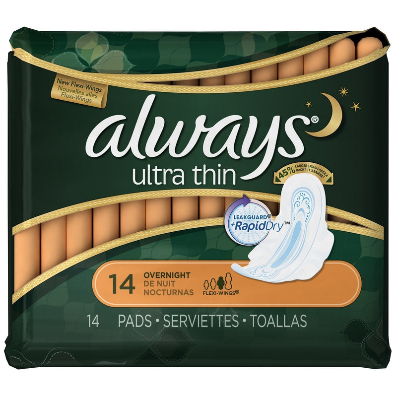 Always Ultra Thin Overnight W/Flexi-Wings 14