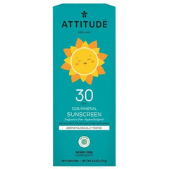 Attitude Sunscreen Mineral 100% Fragrance Free 75G