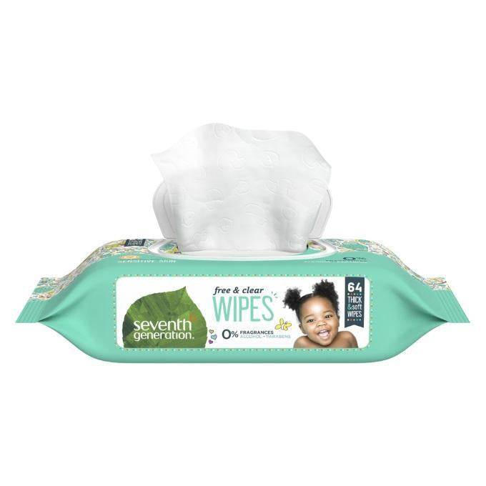 Seventh Generation Baby Free & Clear Wipes 64