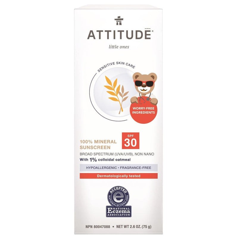 Attitude Sunscreen Mineral 100% Sens/Skin Baby 75G