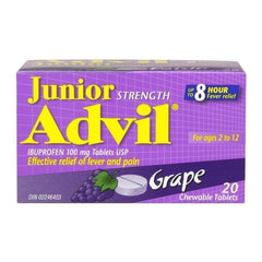 Advil Jr Grape Tb 100mg 20