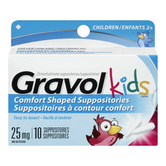 Gravol Kids Supp 25mg 10